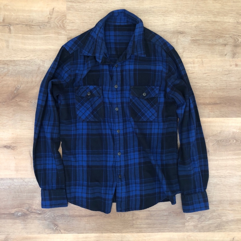 Blue Flannel Button Up